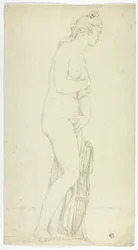 Estatua Antigua de Venus de Pie