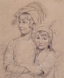 Las señoritas Rigby, las dos hijas del Sr. Rigby de Norwich, un célebre cirujano, 1778