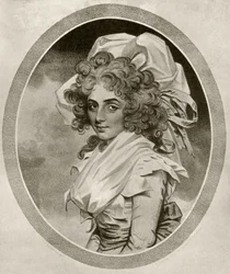 Sarah Siddons, grabado por Peltro W. Tomkins, de 