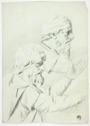Dos hombres de perfil (de bajo relieve)