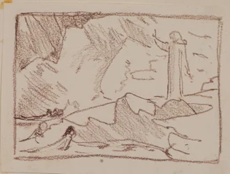 Columba bendiciendo sirenas (lápiz)