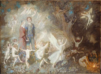 Yorinda y Yoringel en el bosque de la bruja, 1910