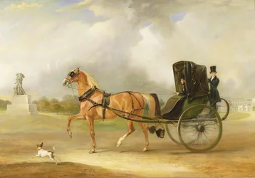 William Massey-Stanley conduciendo su cabriolé en Hyde Park, 1833