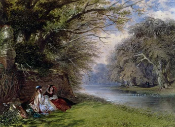 Jóvenes junto a un río