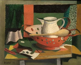 Bodegón de cocina (óleo sobre madera)
