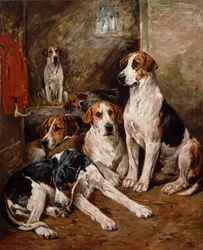 En la perrera (óleo sobre lienzo)