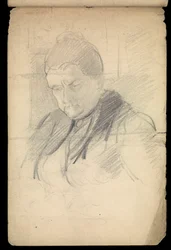 Retrato de mujer, cuaderno de bocetos