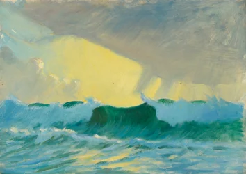 Paisaje marino, Finales del siglo XIX - mediados del siglo XX (óleo sobre papel)