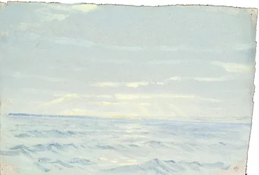 Paisaje marino, Finales del siglo XIX - mediados del siglo XX (óleo sobre papel)