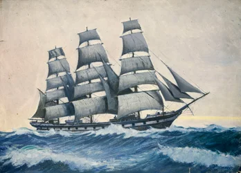 Paisaje marino, c.1876-1949 (óleo sobre papel)
