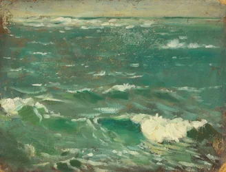 Paisaje marino, c.1909 (óleo sobre cartón de pasta de papel)