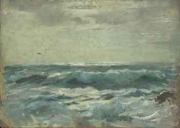 Paisaje marino, finales del siglo XIX - mediados del siglo XX (óleo sobre papel)