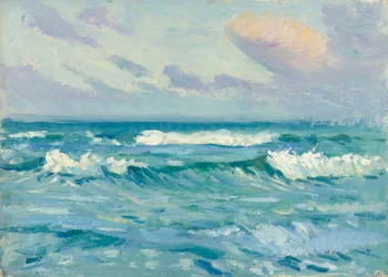 Paisaje marino, finales del siglo XIX - mediados del siglo XX (óleo sobre papel)