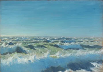 Paisaje marino, finales del siglo XIX - mediados del siglo XX (óleo sobre papel)