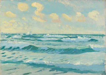 Paisaje marino, finales del siglo XIX - mediados del siglo XX (óleo sobre papel)