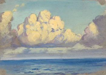 Paisaje marino, finales del siglo XIX - mediados del siglo XX (acuarela, grafito, gouache, papel)