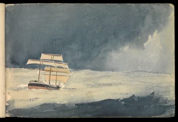 Paisaje marino, cuaderno de bocetos