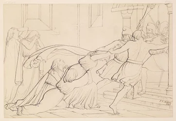 Elgiva capturada por orden del arzobispo Odo, 1843