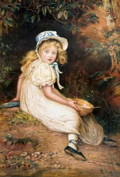 "La pequeña Miss Muffet 1884 (óleo sobre lienzo)