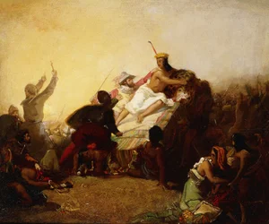 Pizarro capturando al Inca de Perú, 1846