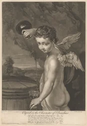 Cupido en el personaje de Baco