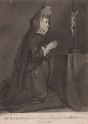 La Sra. Knight, famosa cantante y favorita del rey Carlos II