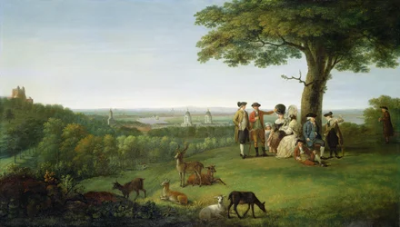 One Tree Hill, Greenwich, con Londres en la distancia, 1779