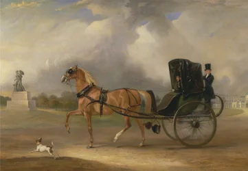 William Massey-Stanley conduciendo su Cabriolet en Hyde Park