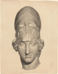 Cabeza antigua con casco