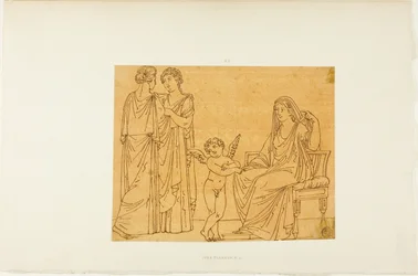 Cupido y tres mujeres