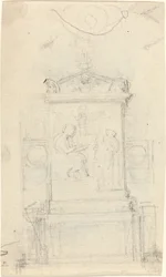 Diseño para la tumba del Dr. Joseph Warton