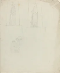 Diseños para un monumento [recto y verso]
