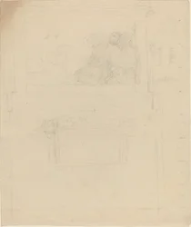 Diseños para un monumento a Sir William Jones (?) [recto y verso]