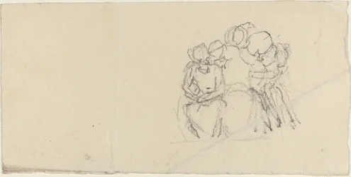Grupo de figuras rodeando a una figura sentada