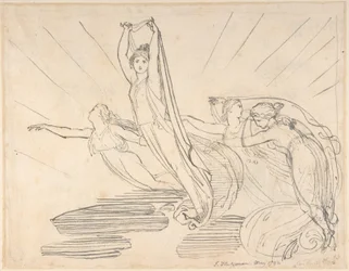 Mañana: La Odisea de Pope, libro 12 (recto); estudio para el dibujo final (verso)