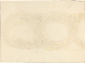 Diseño de Borde Ornamental con Figuras Femeninas Aladas