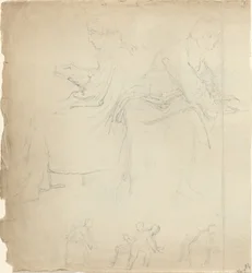 Hoja de estudios [recto y verso]