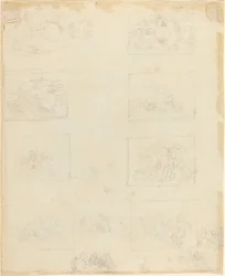 Hoja de estudios [recto y verso]