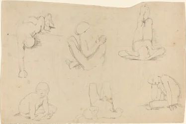 Estudios de una figura masculina