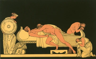 Tetis trayendo la armadura a Aquiles
