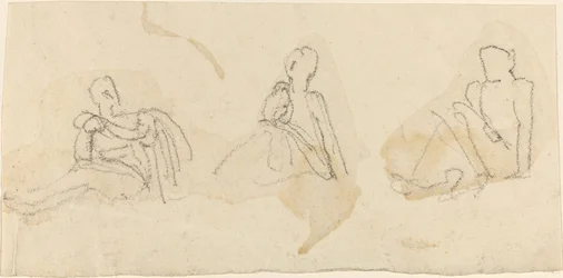Tres figuras sentadas