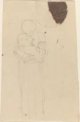 Dos figuras abrazándose