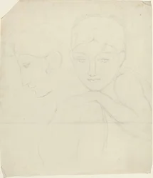 Cabezas de dos mujeres