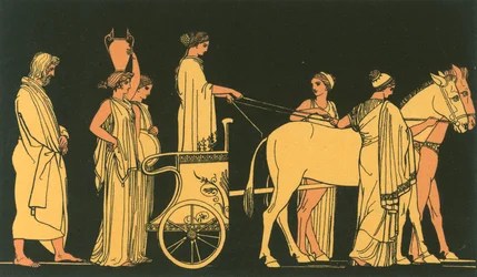 Ulises siguiendo el carro de Nausícaa