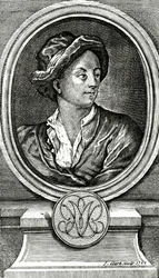 Matthew Prior, grabado por J. Clark, 1722
