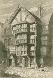 Leonard Holt llevando el paquete al tendero