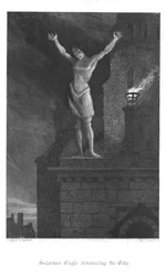 Escena de Old St Pauls de William Harrison Ainsworth, 1855