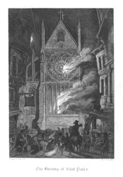 Escena de Old St Pauls por William Harrison Ainsworth, 1855