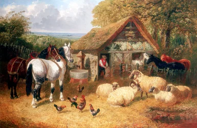 Escena de corral, c. 1840-c. 1900