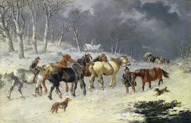 Caballos en la nieve